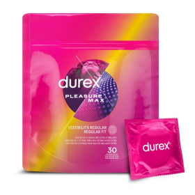 Durex Προφυλακτικά με Κουκίδες & Ραβδώσεις Pleasure Max με Κανονική Εφαρμογή 30τεμ