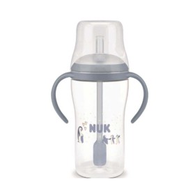 Nuk Perfect Match Εκπαιδευτικό Μπιμπερό με Καλαμάκι Σιλικόνης Blue Penguin 8m+ 260ml