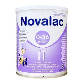 Novalac IT Γάλα σε Σκόνη από 0m έως 36m Κατάλληλο για την Αντιμετώπιση της Δυσκοιλιότητας, 400g