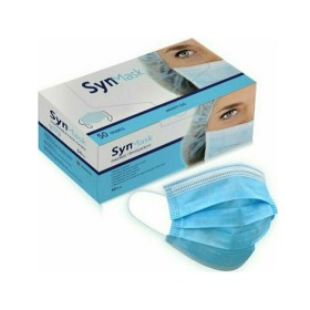 Synmask Μάσκα Προσώπου Χειρουργική Μπλέ Type II Μίας Χρήσης 3PLY 50τμχ