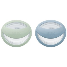 Nuk Perfect Match Πιπίλα Σιλικόνης 0-6m, Μπλε/Πράσινη 2τεμ