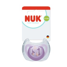 Nuk First Choice Πιπίλα με Θηλή Σιλικόνης Μωβ Καγκουρό 18-36m, 1 τεμάχιο