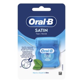 Oral-B Satin Floss Οδοντικό Νήμα Κηρωμένο, Γεύση Μέντας 50m