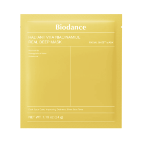 Biodance Radiant Vita Niacinamide Real Deep Mask, Μάσκα Βαθιάς Ενυδάτωσης 1τμχ