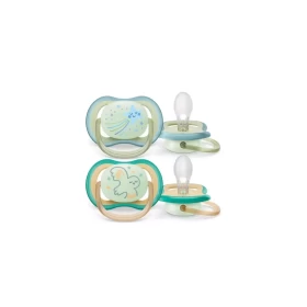 Philips Avent Ultra Air Nighttime 0-6m  Ορθοδοντική Πιπίλα Σιλικόνης 2τεμ