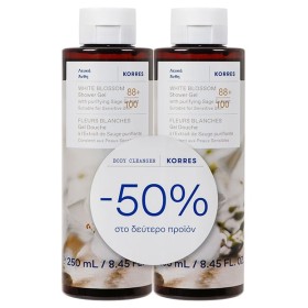 Korres Promo Showergel White Blossom Αφρόλουτρο Λευκά Άνθη 2x250ml