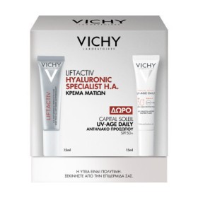 Vichy Promo Liftactiv Hyaluronic Specialist H.A. Κρέμα Ματιών 15ml & Capital Soleil UV Age Daily Αντηλιακό Προσώπου SPF50+ 15ml