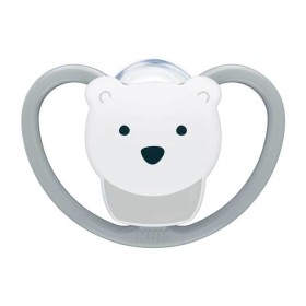 Nuk Perfect Match Air Πιπίλα Σιλικόνης με Θήκη Γκρι Αρκούδα 18-36m