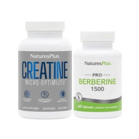 Natures Plus Pro Berberine 1500mg 60tabs & Creatine Micro-Optimized 120caps