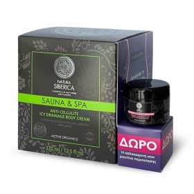 Natura Siberica Promo Sauna & Spa Icy Drainage Κρέμα κατά της Κυτταρίτιδας 370ml & Δώρο Slimming Hot Salt Body Scrub 30ml