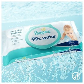 Pampers Promo Pack 99% Water Baby Wipes - Βρεφικά Μωρομάντηλα 3 x 60 τεμάχια – φωτογραφία 2