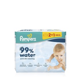 Pampers Promo Pack 99% Water Baby Wipes - Βρεφικά Μωρομάντηλα 3 x 60 τεμάχια