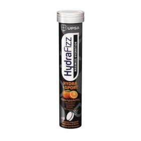 Upsa HydraFizz Hydra + Sport Ηλεκτρολύτες με γεύση Πορτοκάλι 16 Αναβράζοντα Δισκία