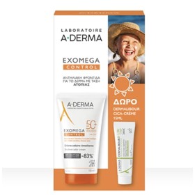 A-Derma Promo Exomega Solair Creme Spf50 Αντηλιακό για Πρόσωπο, Σώμα 150ml & Dermalibour Cica-Cream Εξυγιαντική Επανορθωτική Κρέμα 15ml