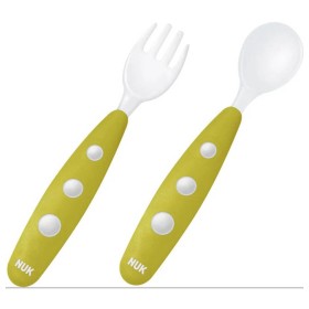 Nuk Easy Learning Εκπαιδευτικό Σετ Κουτάλι – Πιρούνι Mini Πράσινο, 8m+
