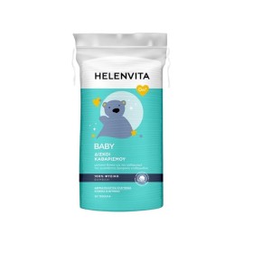 Helenvita Baby Cleansing Pads Δίσκοι Καθαρισμού Από Αγνό Βαμβάκι 50τμχ