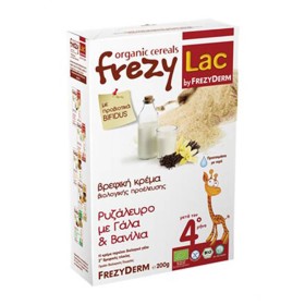 Frezyderm Frezylac Βρεφική Κρέμα Βιολογικής Προέλευσης Ρυζάλευρο Με Γάλα & Βανίλια 200g