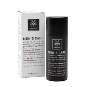 Apivita Men's Care Moisturizing Cream - Gel, Κρέμα - Gel Ενυδάτωσης Δροσερής μη Λιπαρής Υφής με Κέδρο και Πρόπολη, 50ml