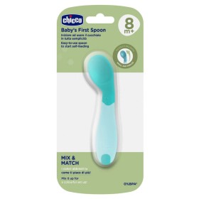 Chicco Baby's First Spoon Κουτάλι Σιλικόνης για Βρέφη 8m+ Μπλέ 1τεμ