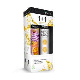Inoplus Promo Echinacea Propolis Vitamin C 1000 mg 24 Αναβράζοντα Δισκία & Vit C 1000mg για Ενίσχυση του Ανοσοποιητικού 20 Αναβράζοντα Δισκία