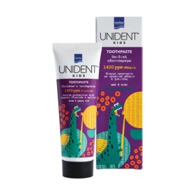 Intermed Unident Kids Toothpaste 1400ppm Φθόριο από 6 ετών με Γεύση Τσιχλόφουσκα 50ml