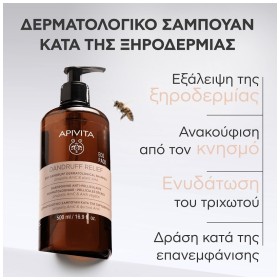 Apivita Dandruff Relief Σαμπουάν κατά της Ξηροδερμίας 500ml – φωτογραφία 2
