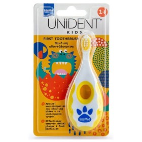 Intermed Unident Kids Baby First Toothbrush Παιδική Οδοντόβουρτσα για 1+ Ετών Κίτρινη, 1τμχ