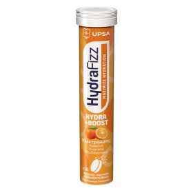 Upsa Hydrafizz Hydra + Boost 16 Αναβράζοντα Δισκία Γεύση Πορτοκάλι