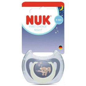 NUK First Choice Πιπίλα Σιλικόνης Νυκτός με Θήκη Μπλε Κοάλα για 0-6 μηνών