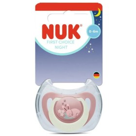 NUK First Choice Night Πιπίλα Σιλικόνης Λαγουδάκι 0-6m