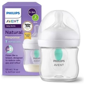Philips Πλαστικό Μπιμπερό Natural Response Κατά των Κολικών με Θηλή Σιλικόνης για 0-3 μηνών 125ml