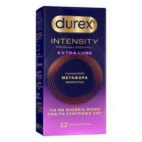 Durex Intensity Premium Latex Free Extra Lube Εξαιρετικά Λεπτά Προφυλακτικά Intensity με Έξτρα Λιπαντικό, 12τεμ