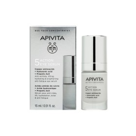 Apivita 5 Action Ενυδατικό & Αντιγηραντικό Serum Ματιών με Υαλουρονικό Οξύ & Κολλαγόνο για Μαύρους Κύκλους & Λάμψη 15ml – φωτογραφία 1
