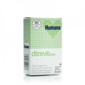 Humana Ditrevit Forte, Συμπλήρωμα Διατροφής από Γέννηση, με D3 & DHA, 15ml