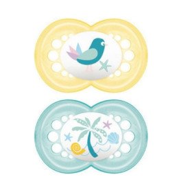 Mam Original Ορθοδοντική Latex Κίτρινο/Γαλάζιο 6m+ 2τμχ