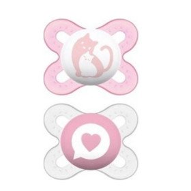 Mam Original (101L) Ορθοδοντική Latex Ροζ-Λευκό 2-6m 2τμχ