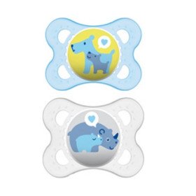 Mam Original Ορθοδοντική Latex Blue-Ivory 2-6m 2τμχ