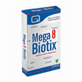 Quest Mega 8 Biotix Συνδυασμός 8 Διαφορετικών Προβιοτικών, Καλή Λειτουργία του Εντέρου, 30Caps