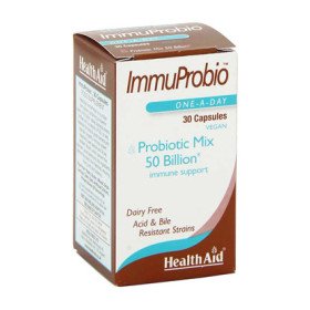 Health Aid Immuprobio Probiotic Mix, Μείγμα Προβιοτικών και Πρεβιοτικών για το Πεπτικό Σύστημα, 30caps