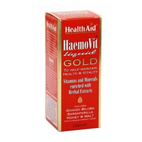 Health Aid Haemovit Liquid Gold, Βιταμινούχο Σιρόπι με Γεύση Βατόμουρο, 200ml
