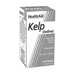 Health Aid Kelp (iodine) 150mg, Συμπλήρωμα Διατροφής για την Αύξηση της Ενεργητικότητας & της Πνευματικής Εγρήγορσης 240 Ταμπλέτες