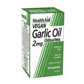 Health Aid Garlic Oil 2mg Odourless Vegetarian Capsules 30's