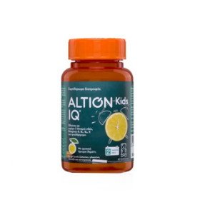 Altion Kids IQ 60 Ζελεδάκια Με Γεύση Λεμόνι Συμπλήρωμα Διατροφής με Ω3 Λιπαρά Οξέα, Βιταμίνες & Ψευδάργυρο 60 ζελεδάκια 138gr