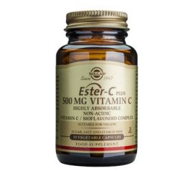 Solgar Ester -C® 500mg veg. caps, Συμπλήρωμα Διατροφής Βιταμίνης C σε Εστεροποιημένη Μορφή, 50 κάψουλες