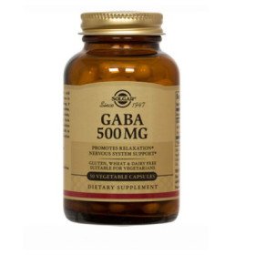 Solgar Gaba 500mg Συμπλήρωμα Διατροφής Gaba Αμινοξέως 50 Φυτικές Κάψουλες