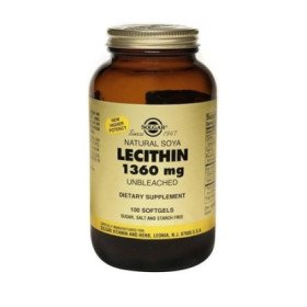 Solgar Lecithin 1360mg Συμπλήρωμα Διατροφής Λεκιθίνη Σόγιας για Τόνωση Νευρικού & Ανοσοποιητικού Συστήματος - Ιδανικό για Έλεγχο του Σωματικού Βάρους, 100softgels