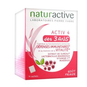 Naturactive Activ 4 Junior 3+ Ετών Φράουλα 14 Τμχ