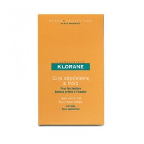 Klorane Body & Legs Hair Removal Cold Wax Strips With Sweet Almond 6τμχ.