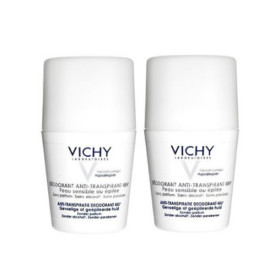 Vichy Deodorants Roll On, Αποσμητικό για Ευαίσθητες ή και Αποτριχωμένες Επιδερμίδες 2x50ml