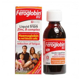 Vitabiotics Feroglobin Honey Orange Υγρός Σίδηρος με Βιταμίνες Β & Ψευδάργυρο 200ml